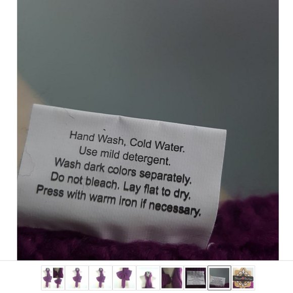 Large Bow Knit Scarf Purple nwt Blossom Boutique - Picture 7 of 9